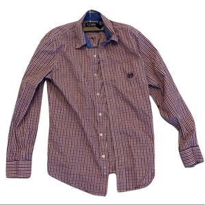 Chaps Size S/P Men’s Checkered Collared Long-sleeve Button-Up